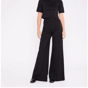 NWT Ripley Radar ponte elegant structured crop top office work dress shirt tee S